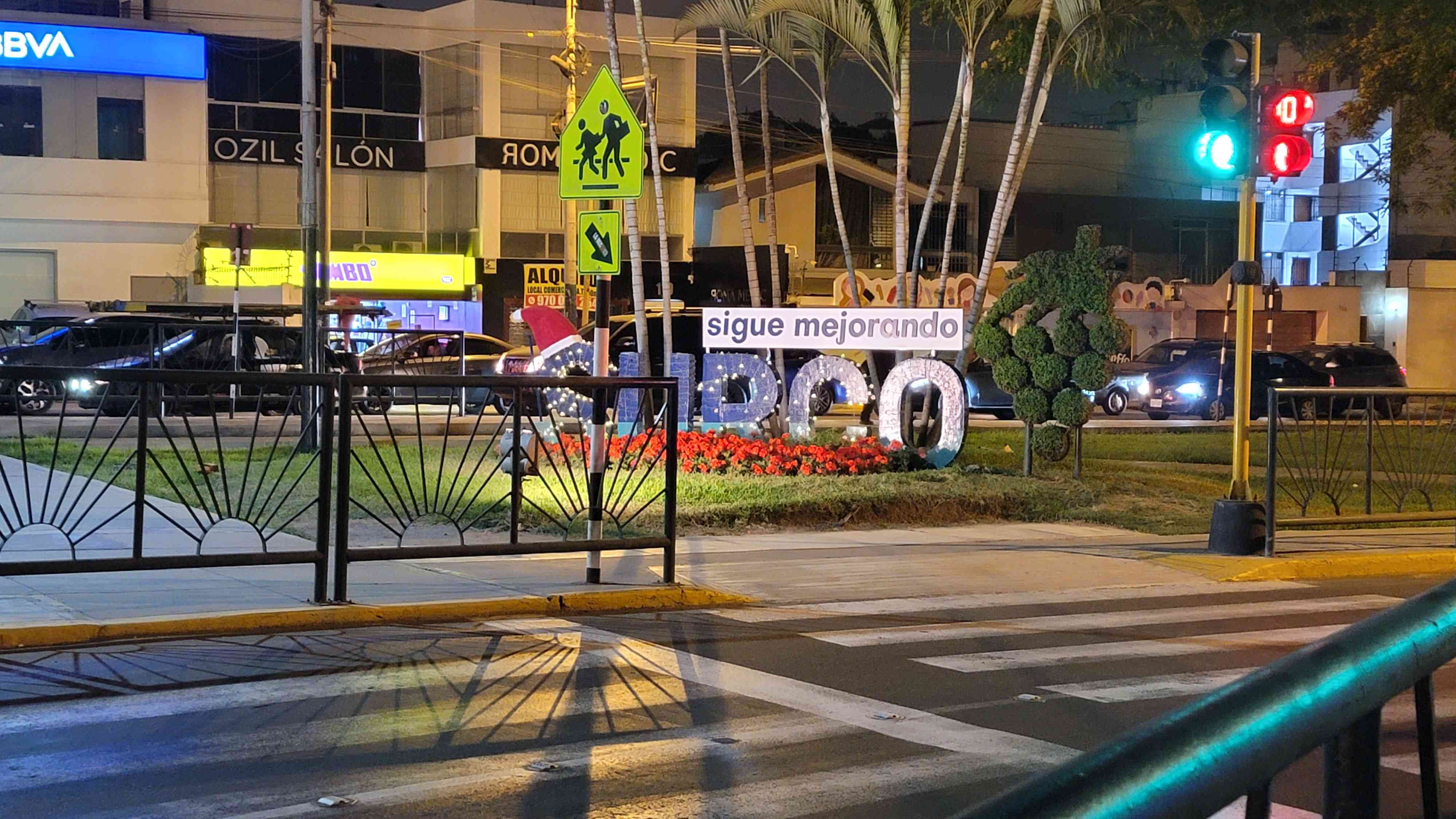 im at santiago de surco at the round about